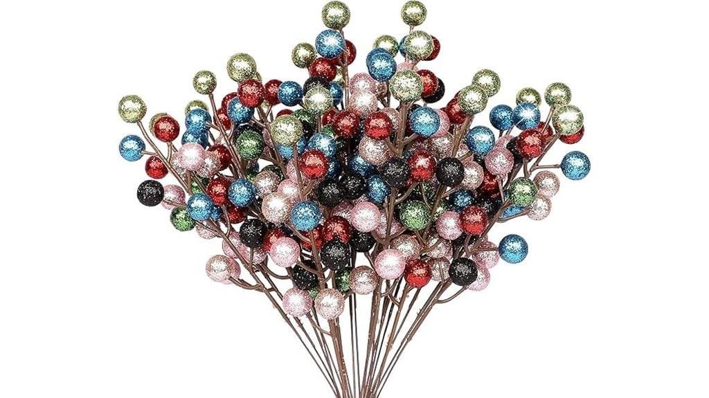 artificial berry stems bundle