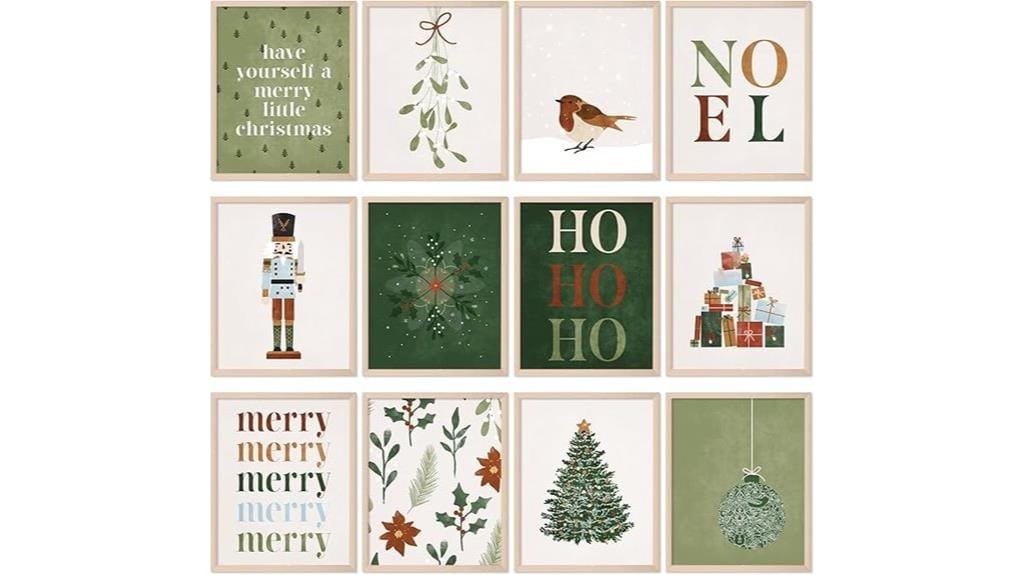 boho christmas wall art