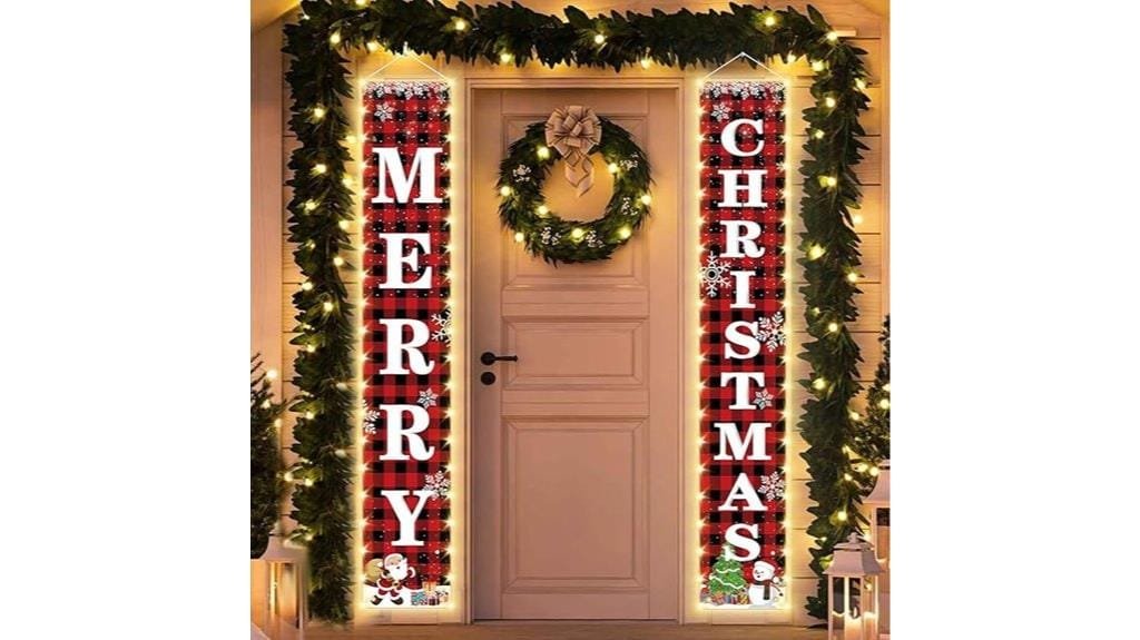 christmas doorway light banner