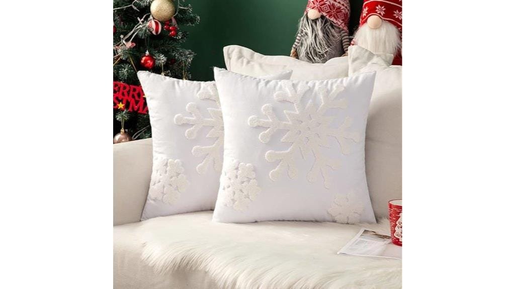 christmas snowflake pillow covers