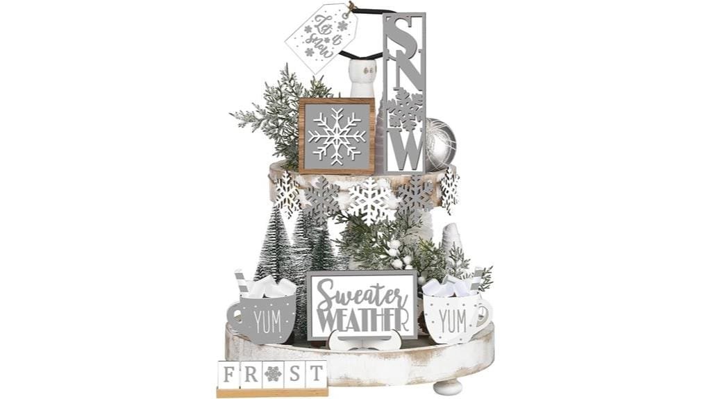 christmas tiered tray decor