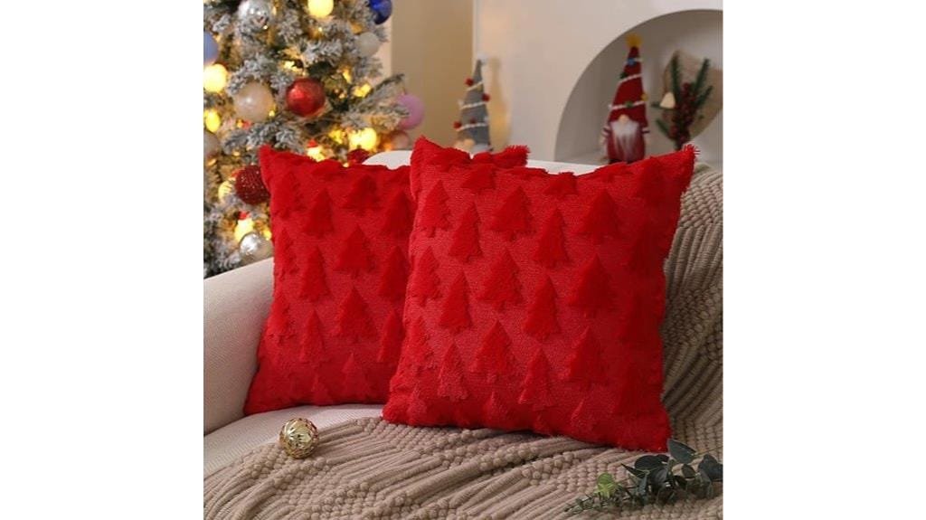 christmas tree pillow covers