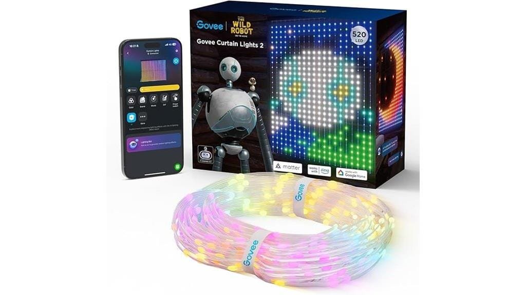 color changing led curtains