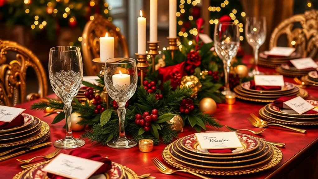dazzling holiday table settings