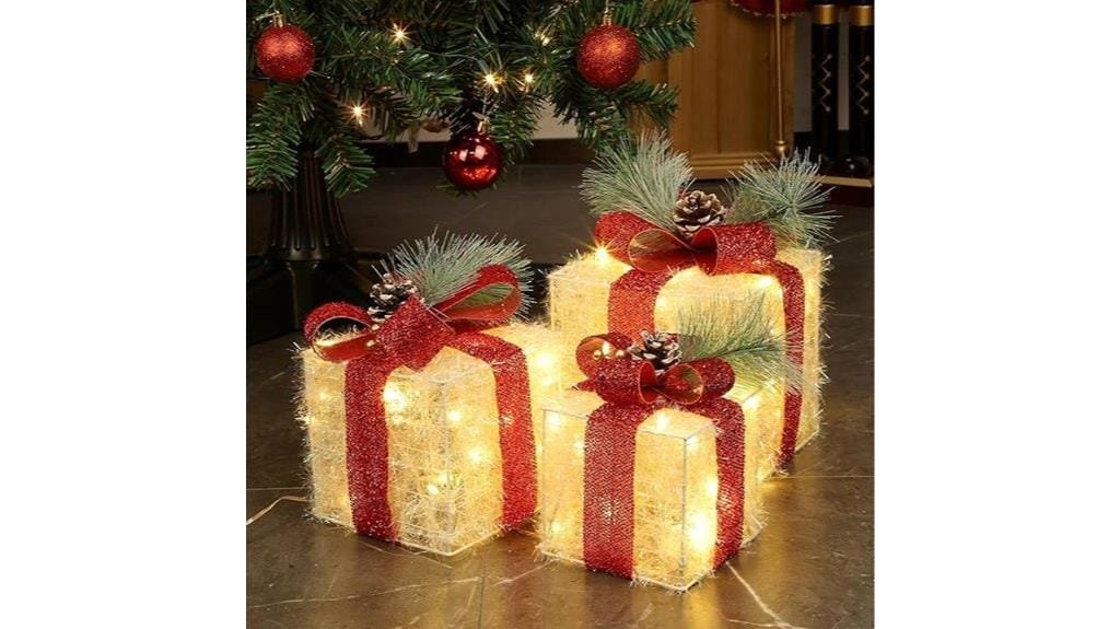 decorative illuminated gift boxes