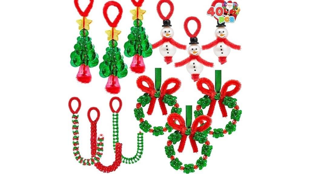 diy christmas beaded ornaments