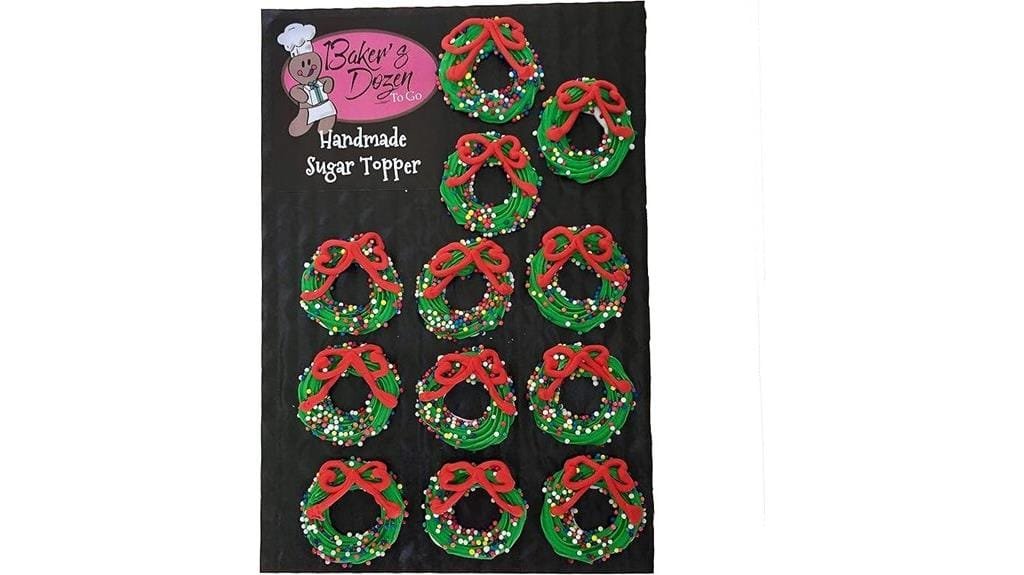 edible christmas wreath cupcake