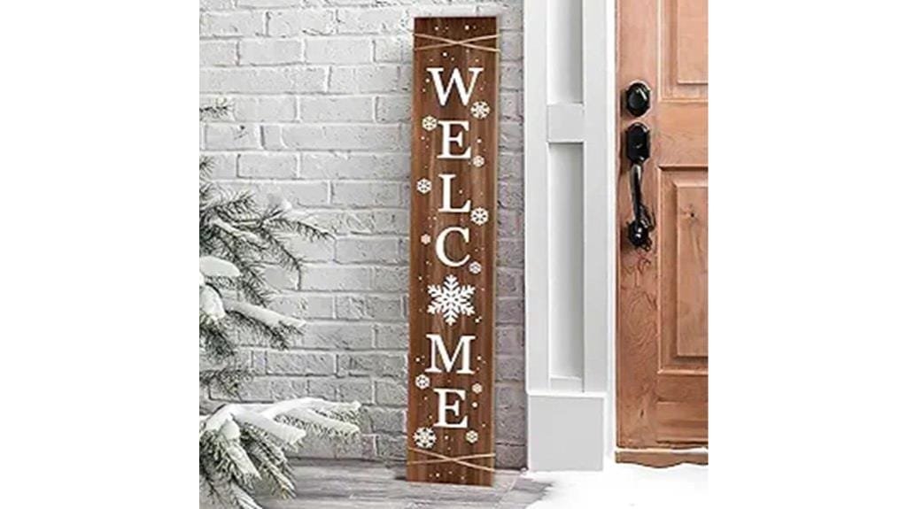 festive holiday porch sign