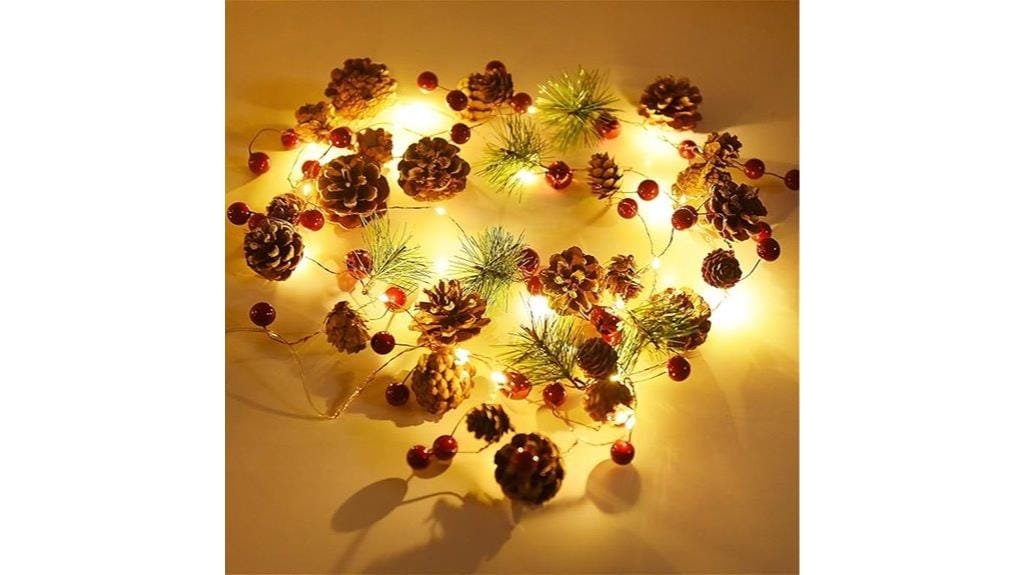 festive pinecone christmas garland