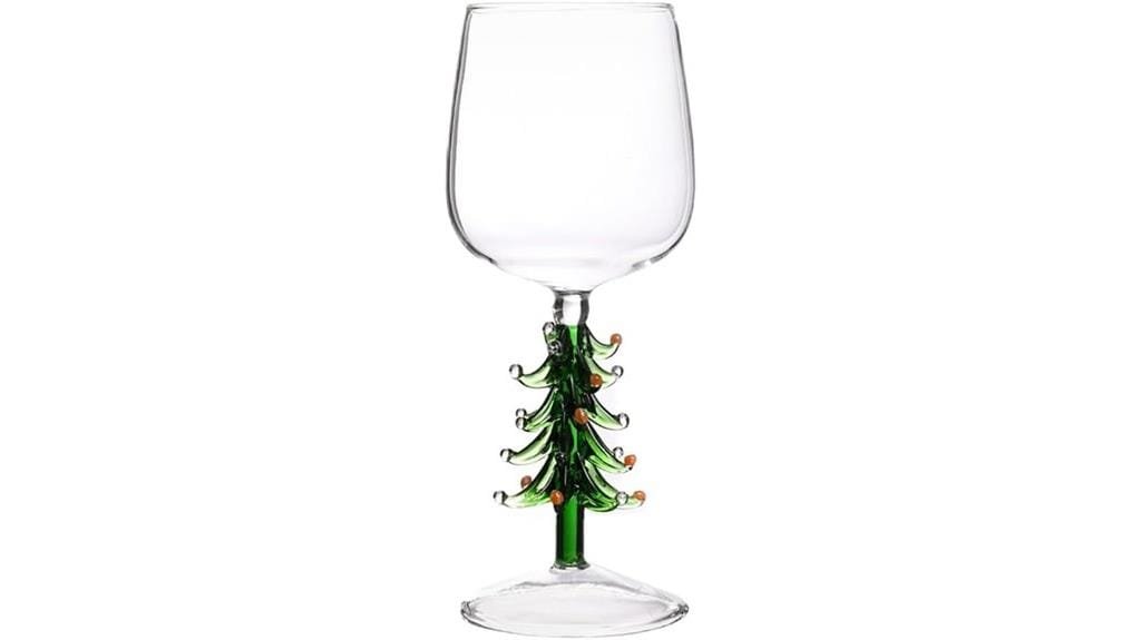 festive stemmed wine glasses