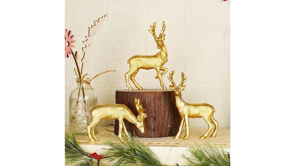 golden reindeer tabletop decor