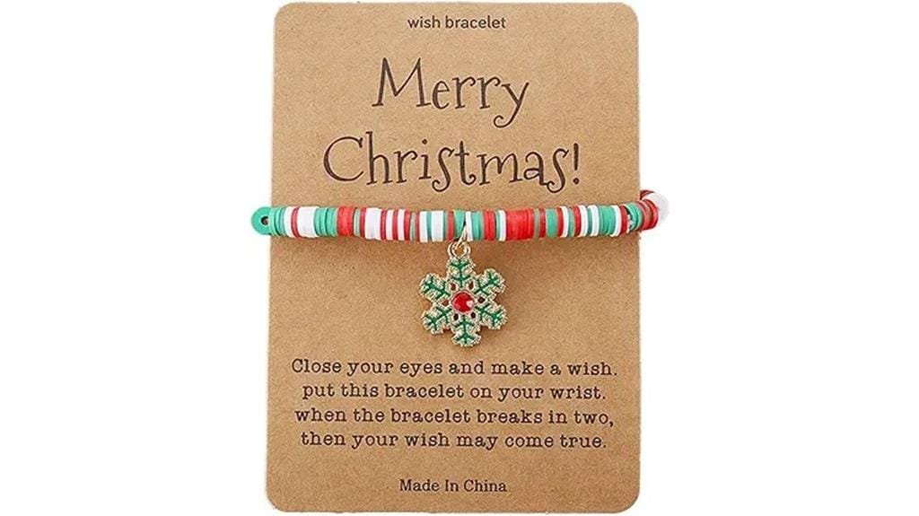 handmade clay bead bracelet