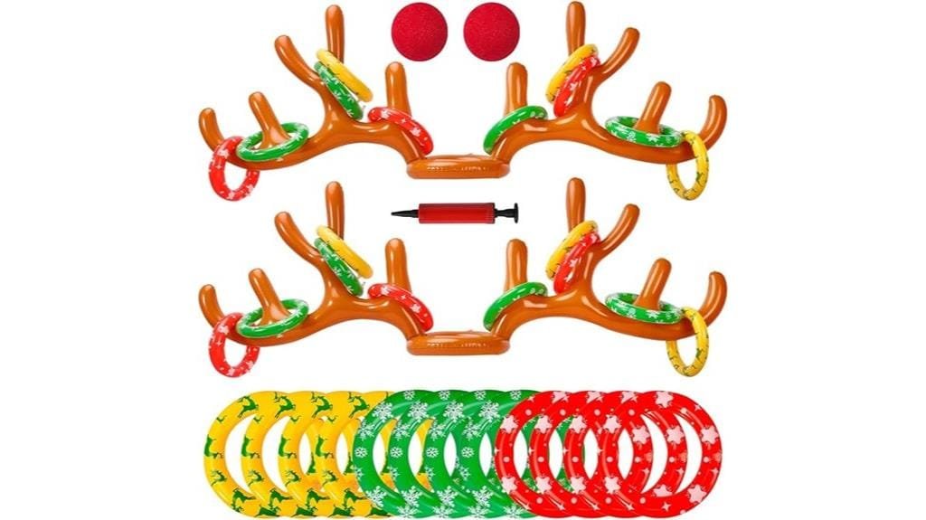 inflatable reindeer ring toss