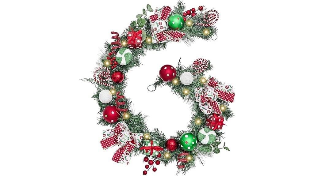 lighted christmas garland decor