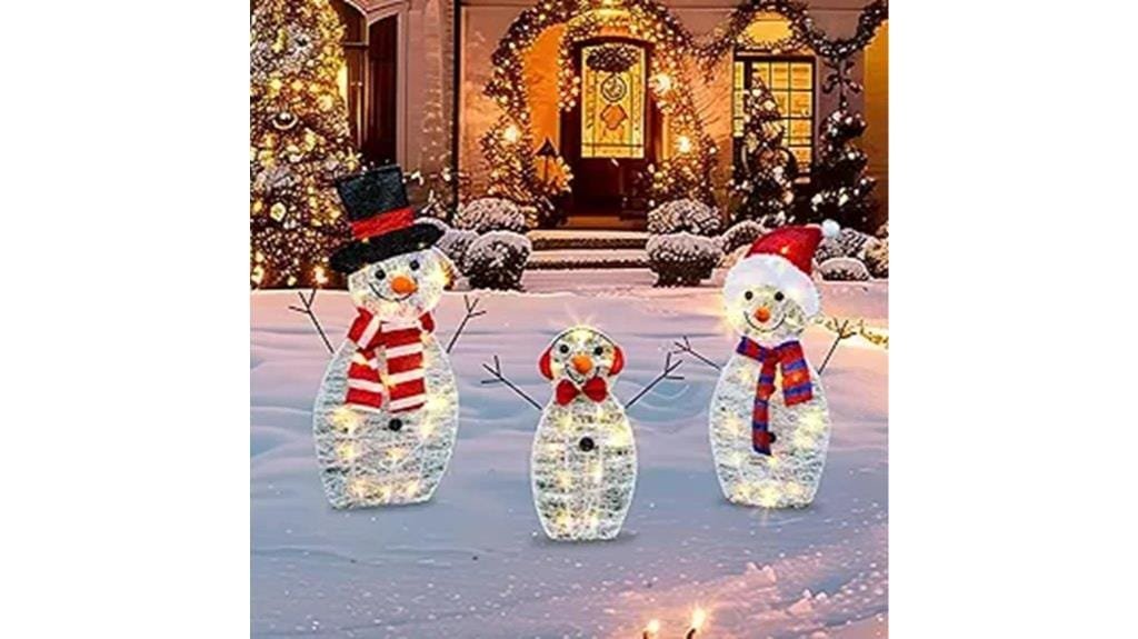 lighted christmas snowman decoration