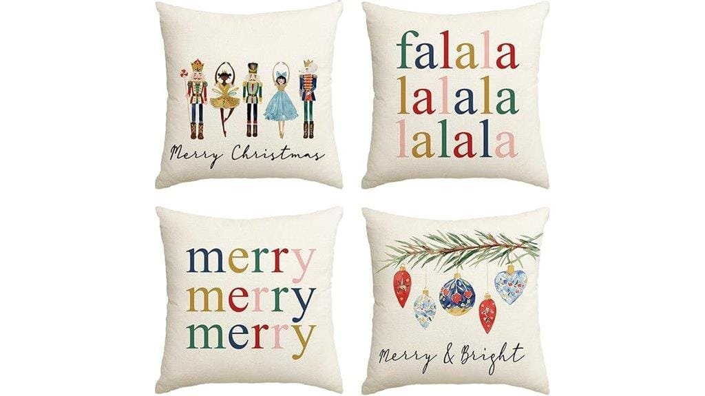 nutcracker themed pillow cover set