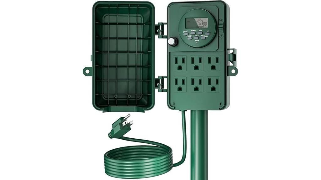 outdoor digital timer stake