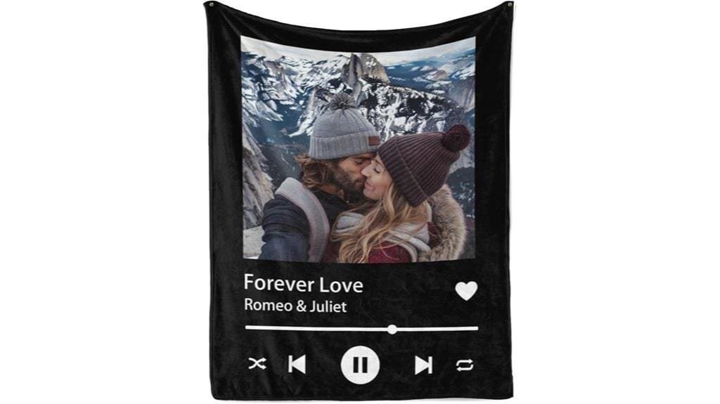 personalized couple s photo blanket