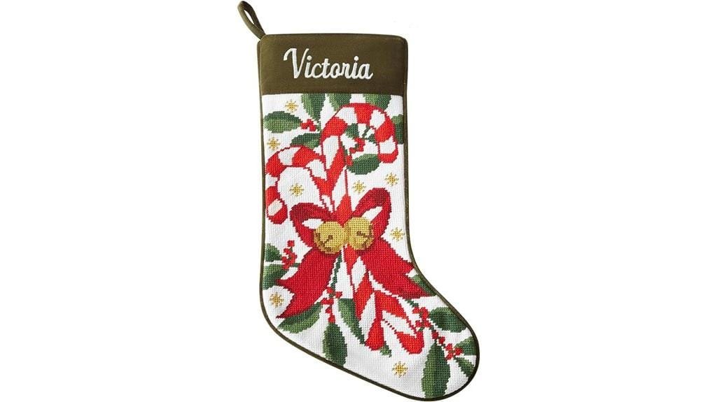 personalized needlepoint christmas stocking
