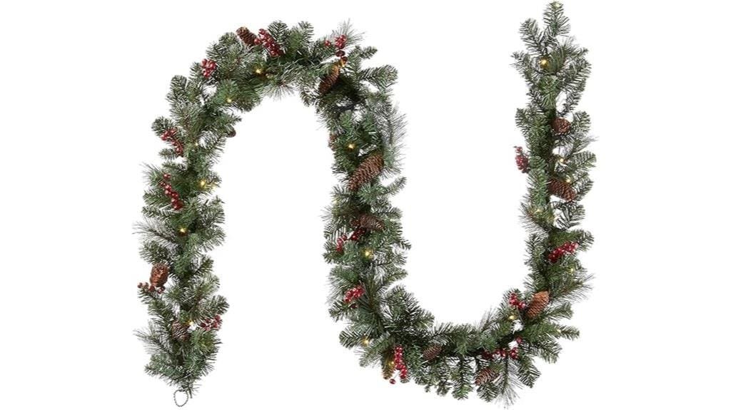 pre lit christmas garland 9ft