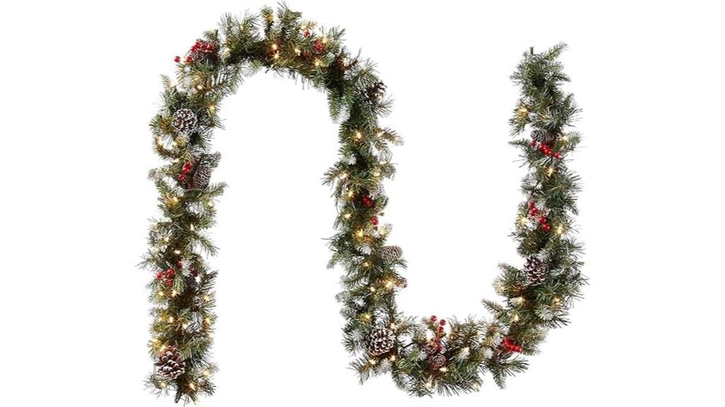 pre lit christmas garland decoration
