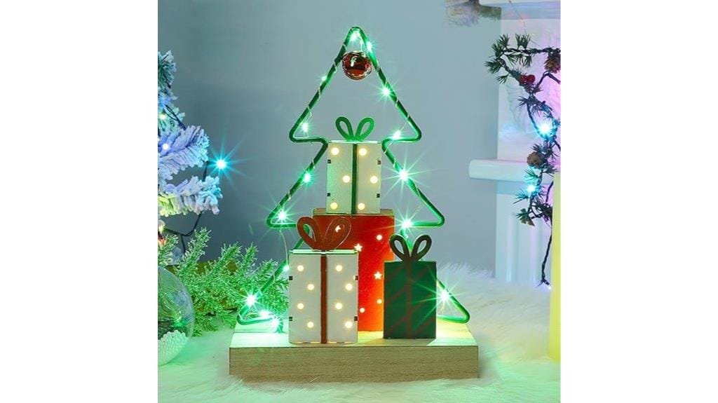 pre lit wooden christmas ornament