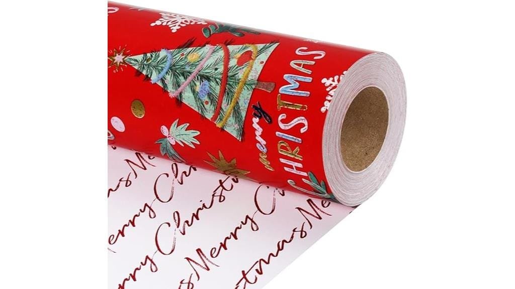 reversible christmas wrapping paper