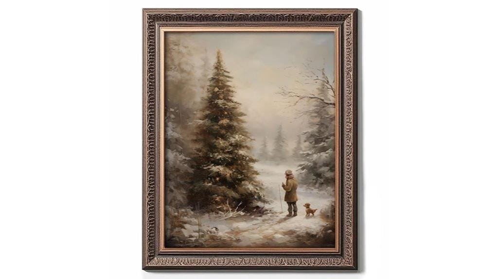 rustic christmas vintage art