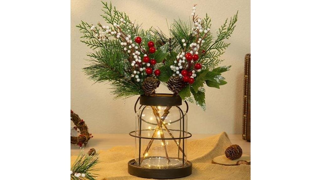rustic farmhouse christmas vase