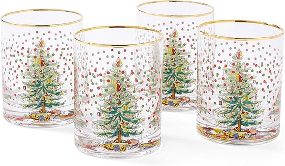 spode christmas tree glasses