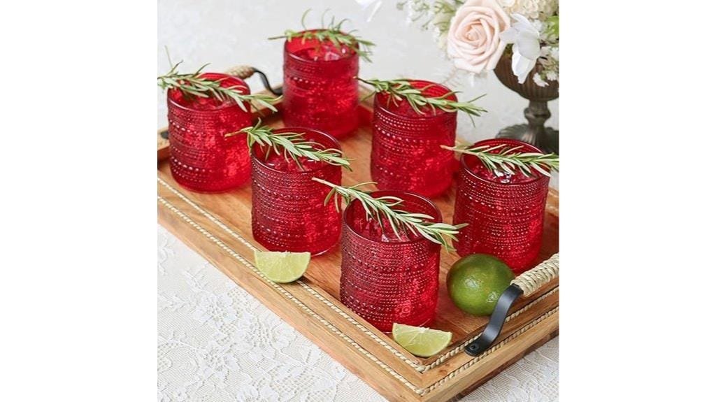 vintage beaded drinking glasses