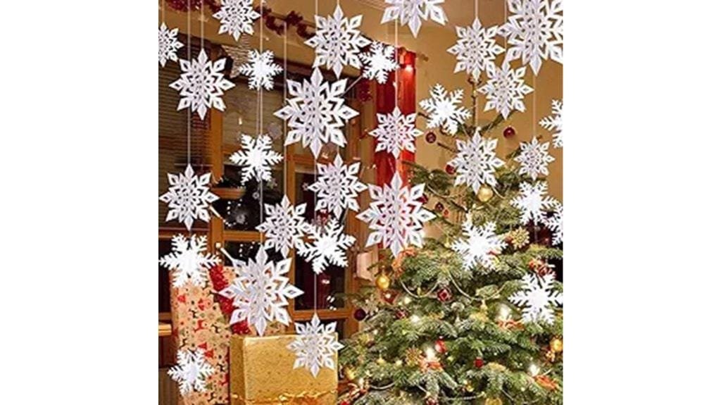winter snowflake decor set
