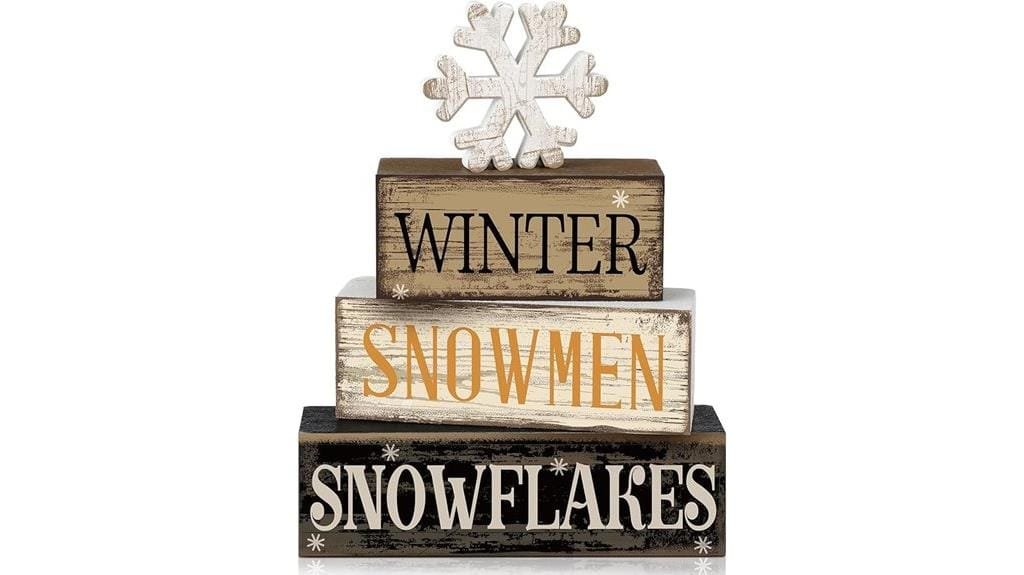 winter wooden snowflake decor