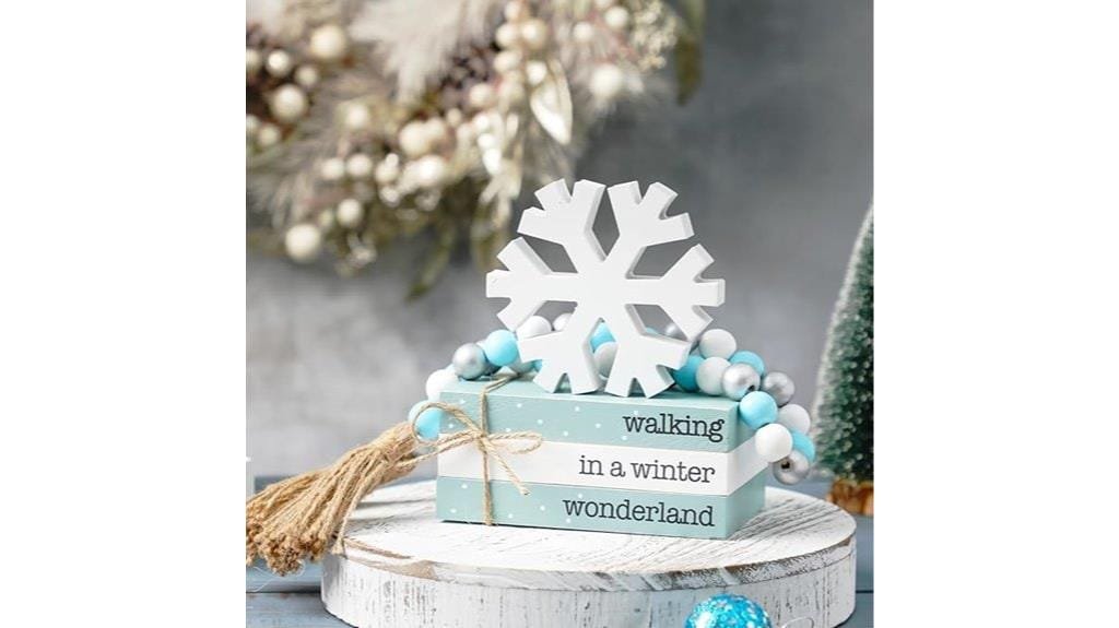 winter wooden tray decor