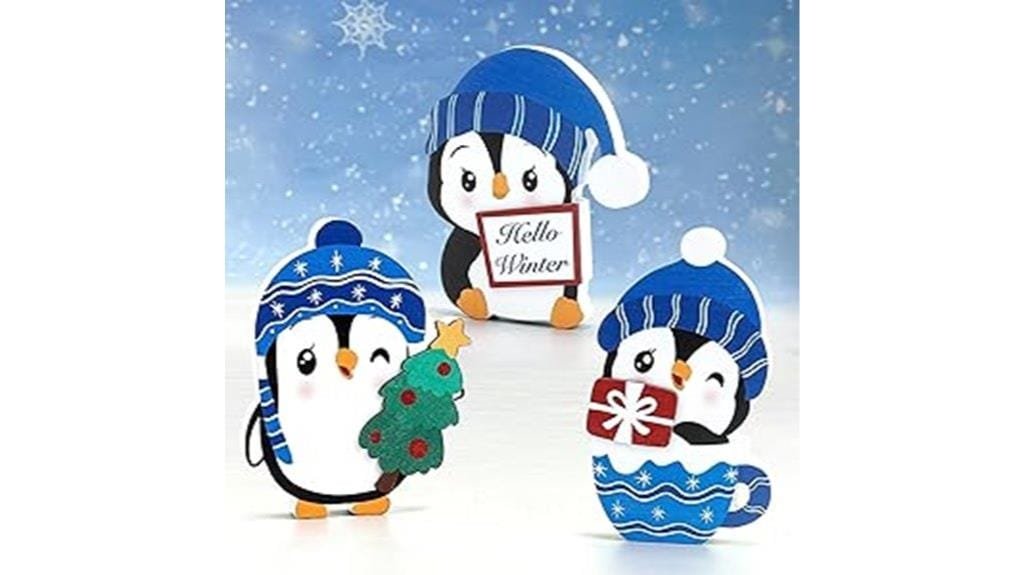 wooden penguin blocks set