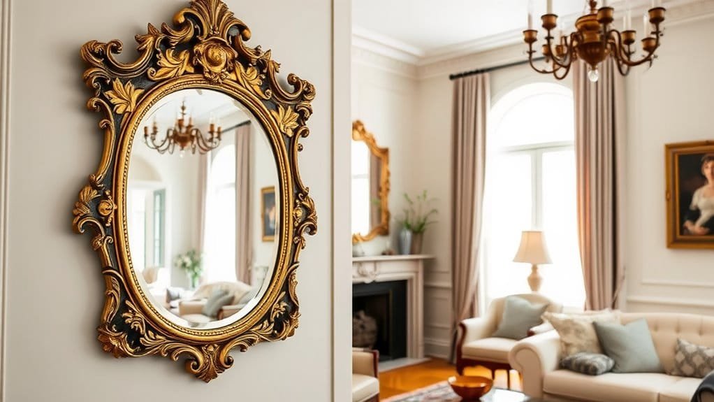 antique reflective wall decor