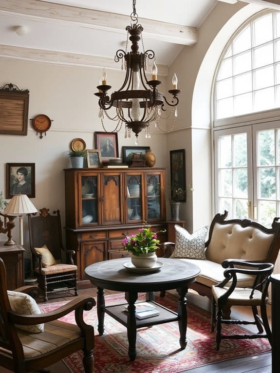 antiques enhance modern interiors