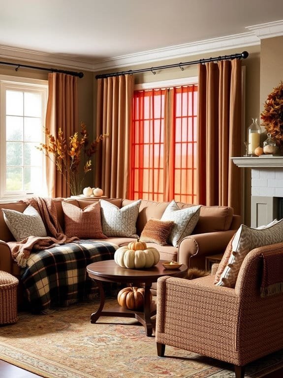 autumn inspired textile decorations