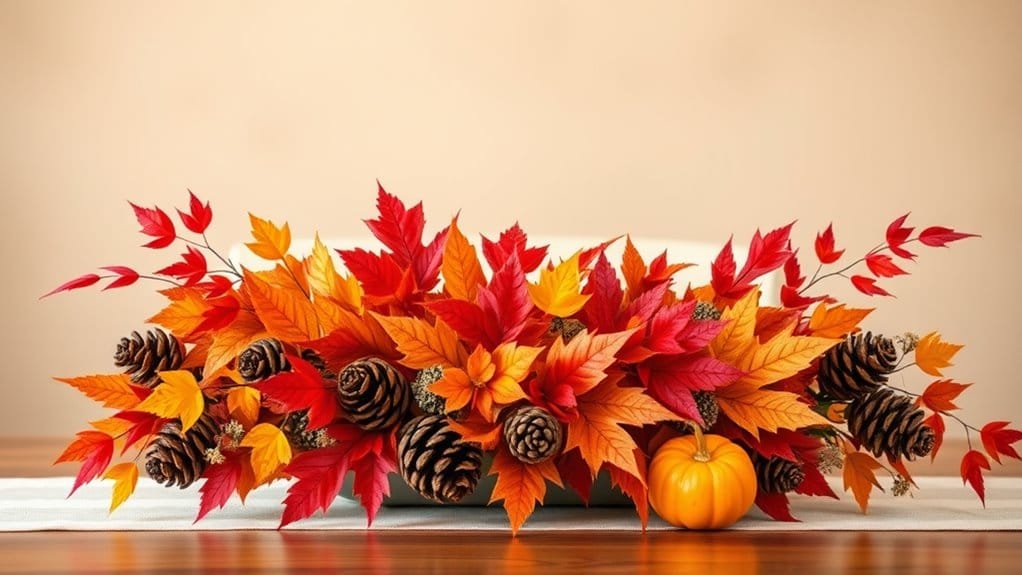 autumn leaves vibrant display
