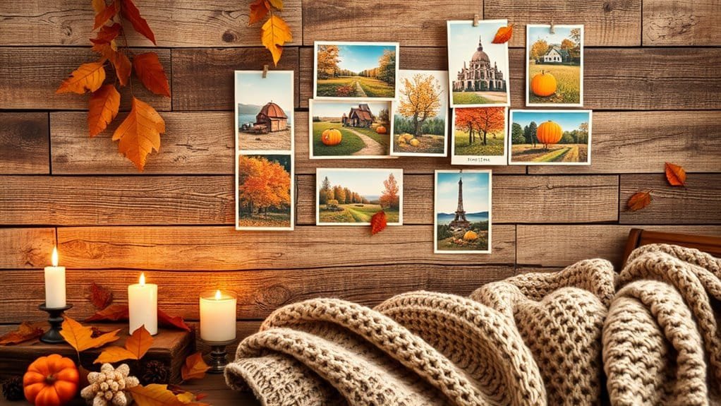 autumn themed antique postcards