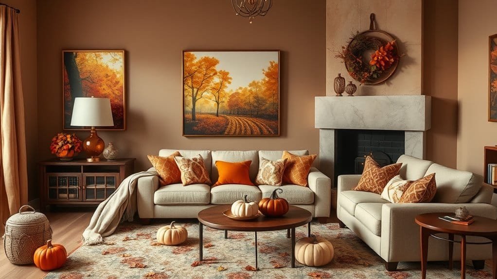 autumn themed art display