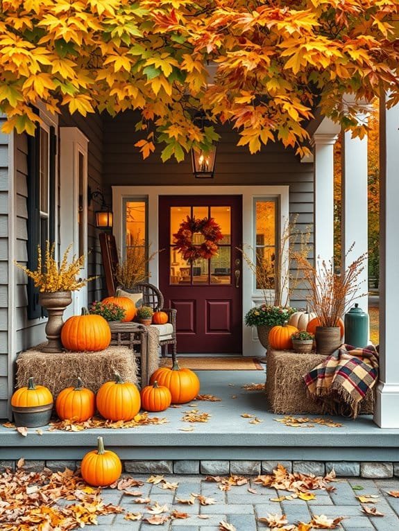beautiful outdoor autumn decorations