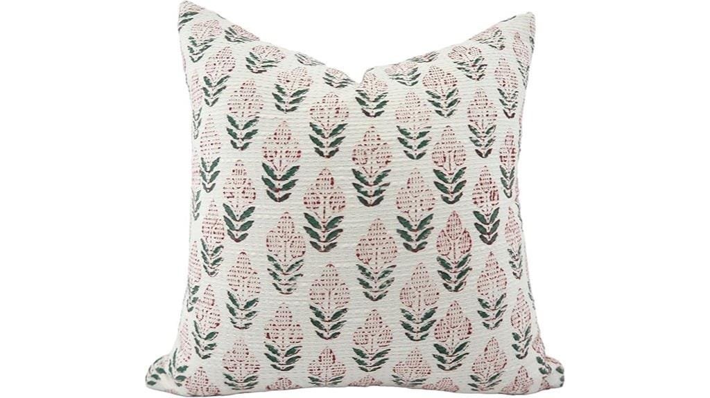 boho block print pillow