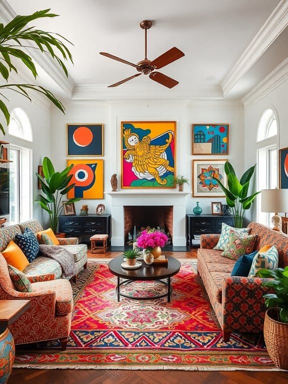 bold vibrant maximalist decor
