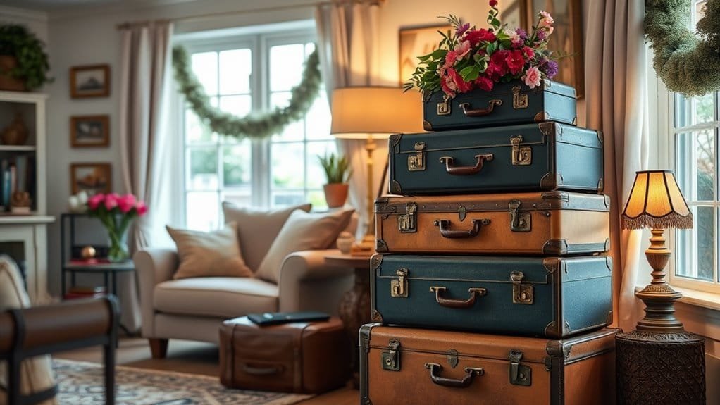 charming retro luggage decor