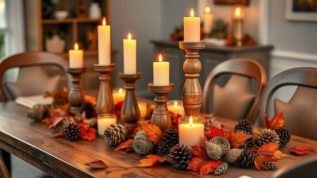 charming rustic candle holders