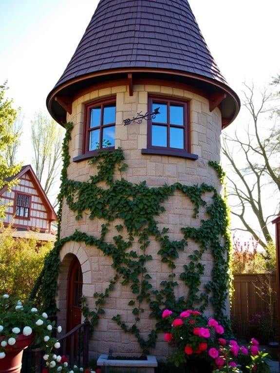 charming turreted cottage design