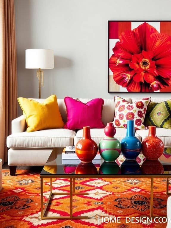 colorful home decor accents