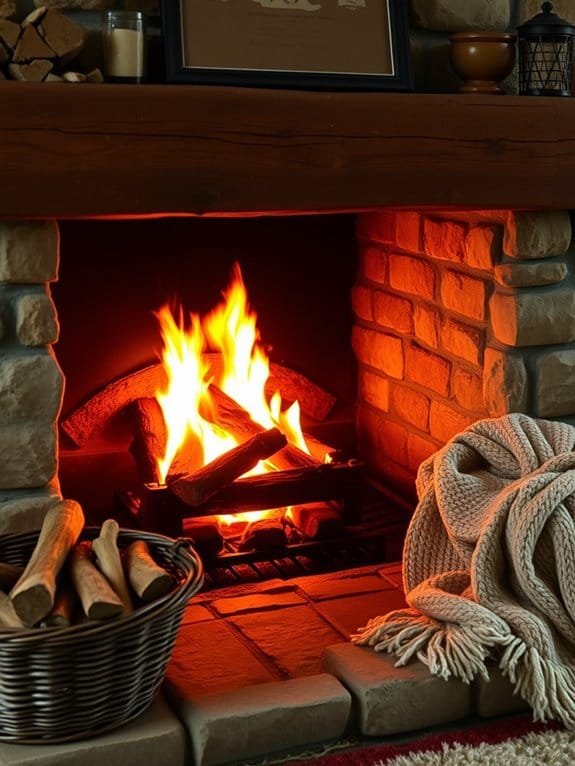 cottage fireplace cozy appeal