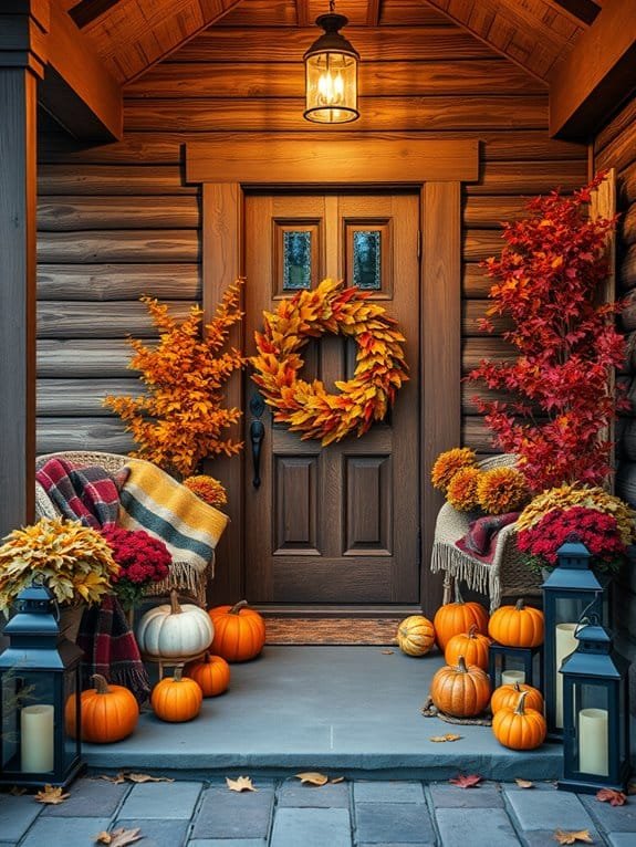 cozy fall outdoor decor